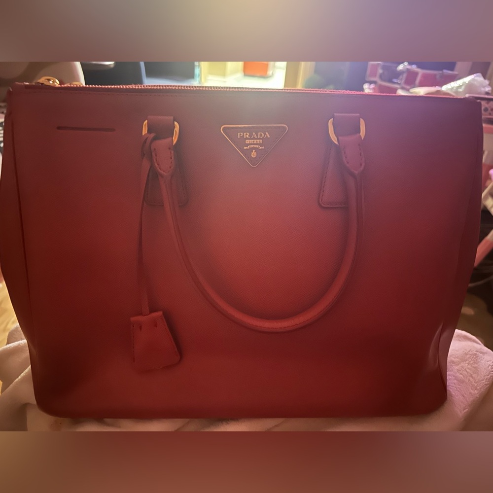 Prada Red Leather Satchel - LIKE NEW